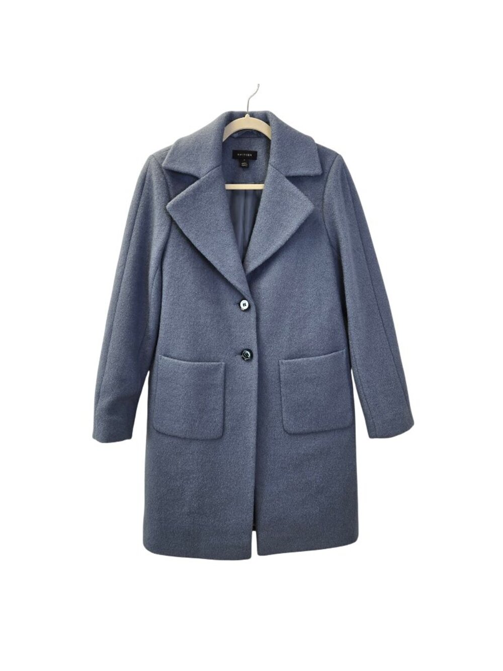 Halogen Wool Blend Baby Blue Two Button Coat Size Small